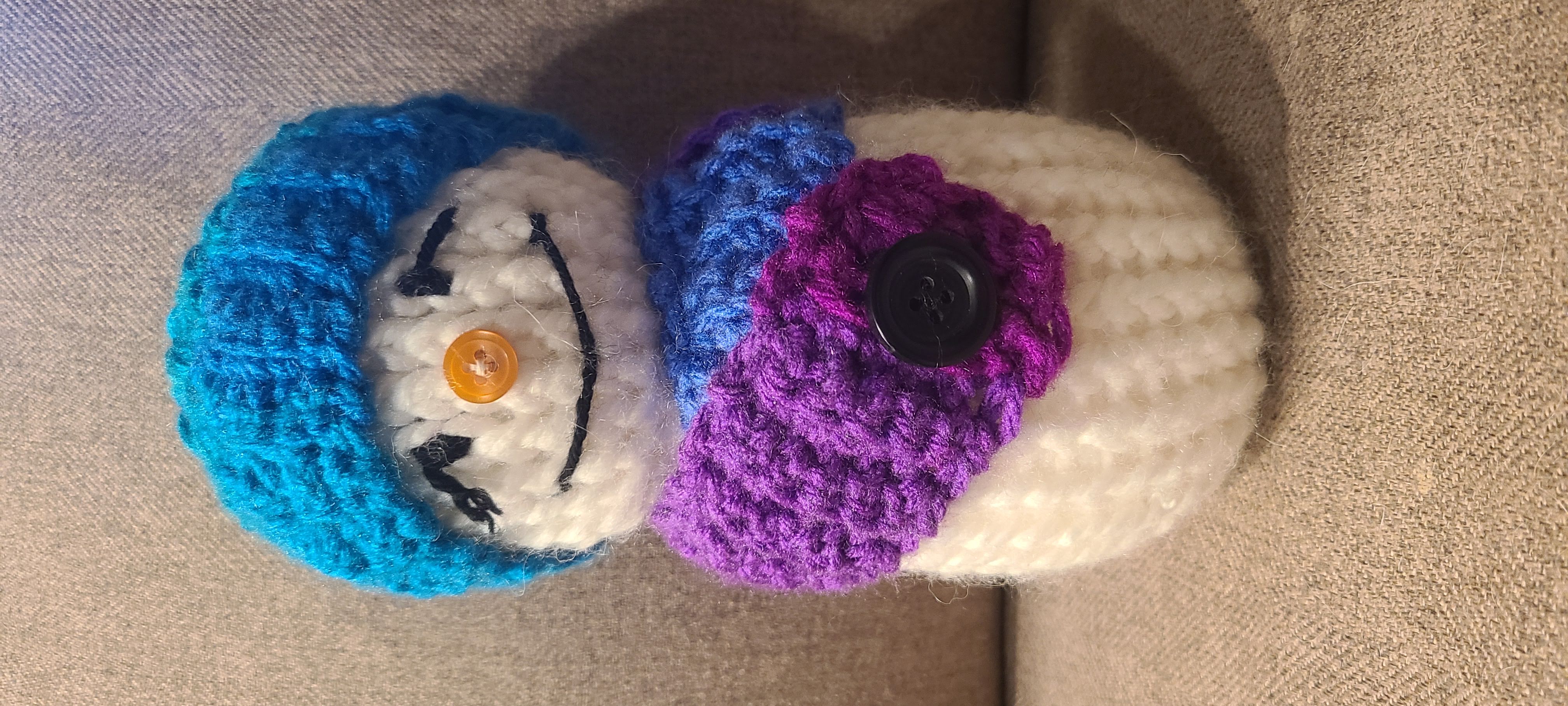 Crocheted octopus.
